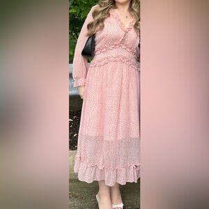 Simplee Apparel Pink Floral Dress